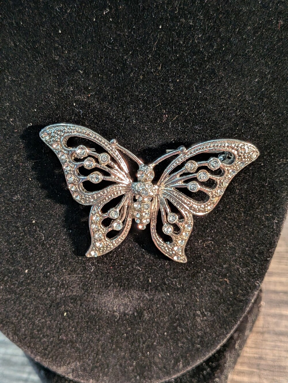 Silver Butterfly Brooch